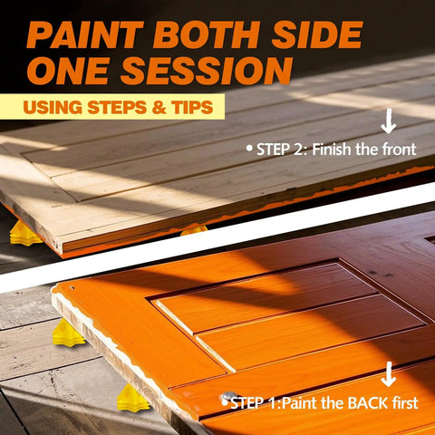 36 Pack Mini Painter Pyramid Stands For Painting And Pouring nonstick tripods elevating wooden doors for painting both sides