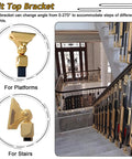 Solid As A Rock Adjustable Aluminum Baluster Spindle Kit For Porch Staircase Flexible 0 To 270 Degree Tilt Handrail Posts shown in use.
