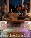 Party Ready Portable Karaoke Machine For Adults Outdoor With SOS Mode Bluetooth Guitar Amp Dual DSP Audio in living room