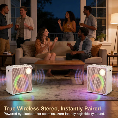 Party Ready Portable Karaoke Machine For Adults Outdoor With SOS Mode Bluetooth Guitar Amp Dual DSP Audio in living room