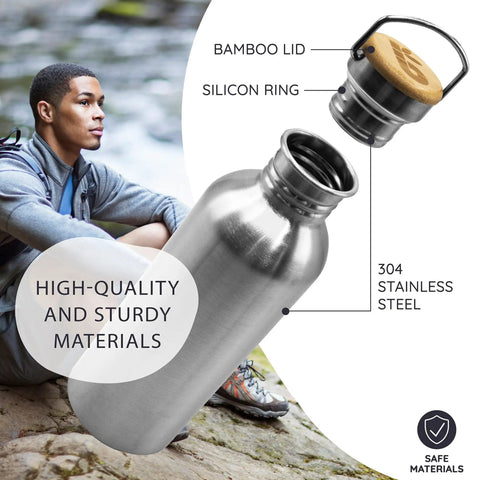 Straight Up Reliable Stainless Steel Water Bottle 32 Oz Single Wall Reusable Drinkware Built Tough For The Daily Grind Scratch Resistant Finish Makes Cleanup A Breeze Solid Core Keeps Your Faves Ice Cold Anytime You Hit The Trail Or Gym
