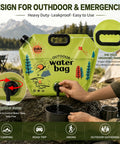 2 Gallon Collapsible Camping Water Container With Spout being used outdoors