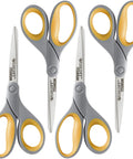 4-pack 8 Inch Titanium Bonded Scissors For Home Office And Classroom, Beefy Heavy Duty Cutting Tool For Paper, Sewing, And Crafts