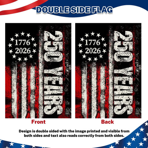 Patriotic 250th Anniversary USA Garden Flag For Outside Double Sided Waterproof Stars And Stripes Banner 1776 2026