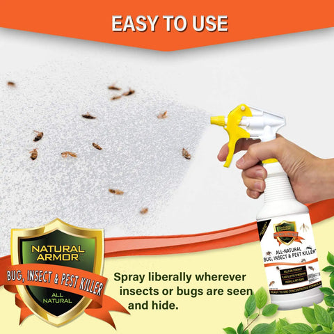 All In One Indoor And Outdoor Pest Buster For Fleas Ticks Ants Spiders Bed Bugs Dust Mites And More 128 Oz Gallon Peppermint Clove And Vinegar Formula Safe For People Pets And The Environment spray illustration