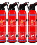 4 Pack Dry Chemical Fire Extinguishers Portable Dry Powder Fast Acting Units With Mount for various fires