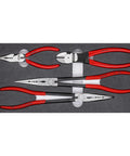 Four Piece Pliers Set In Multicolor Foam Tray For Shop Benches And Tool Carts Tough As Nails Durable Automotive Grade Hand Tools
