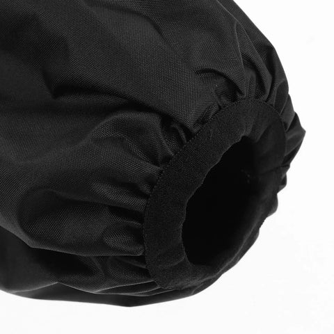Close-up of the cuff of Professional Grade Heavy Duty Greaseproof Arm Sleeves Black Oil Repellent Forearm Guards.