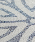 Close-up of Hepatica Petal Peel And Stick String Wallpaper In Blue Floral Repositionable Wall Covering With Real String Texture
