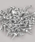 Straight Up Premium Chrome License Plate Screws For Your Sweet Ride Rustproof Anti Rattle Bolt Kit 100 Piece Set lead-free chrome screws for mounting.