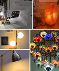 Super Bright Dimmable E12 C7 Led Bulbs In Warm White 2700k That Replace 40 Watt Halogen Ones illuminating a sewing area, lamp, chandelier, and salt lamp