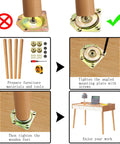 Installation guide for 24 Inch Solid European Beech Wood Table Legs Set Of 4 For Desks And Coffee Tables With Angled Mounting Plates