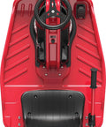 Top view of 24V Electric Drifting Go Kart With Drift Bar For Dialed Drifts And Variable Speed Up To 12 MPH in black and red