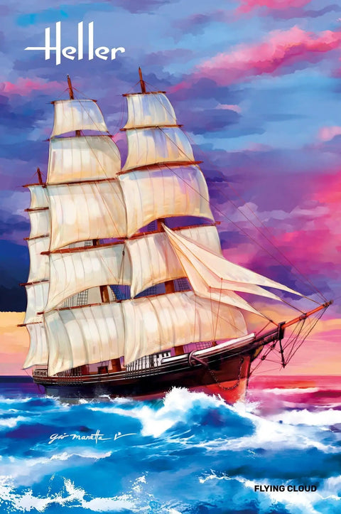 Flying Cloud Plastic Model Kit Ship Build Set For Scale Modeling Fans Detailed Polystyrene Hull With Easy Assembly great display hobbyists