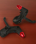 Pair Two Finger Aluminum Alloy Bicycle Brake Levers Universal 22mm Fit For Kids Bicycles Mountain Road Folding BMX And City Bikes Lightweight Red