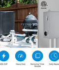 Beefy Outdoor Mechanical Pool Pump Timer Box 40A 120 to 277 VAC 24 Hour Programmable On Off Switch in weatherproof enclosure