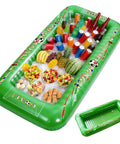 Soccer Themed Inflatable Serving Bar For Pool Parties And Tailgates 53 Inch Floating Cooler And Buffet Tray For Drinks And Snacks