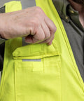 Hi Vis Deluxe FR Road Vest Type R Class 2 Small Dual Certified For Flash Fire And Arc Hazard with cell phone pocket detail