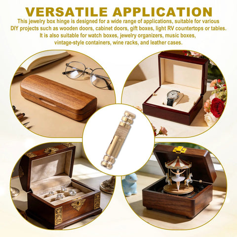 Premium 30 Pcs Brass Hidden Cylinder Hinges Mini Barrel Hinges 20x4mm For Jewelry Box Concealed Invisible Hinge For Wooden Cases