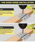 Green Door Hinge Jig For Quick Install No Fuss All In One Router Template For 3 To 5 Inch Hinges Slotting Tool tutorial