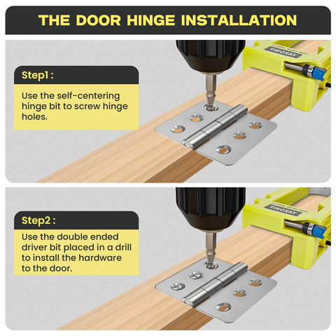 Green Door Hinge Jig For Quick Install No Fuss All In One Router Template For 3 To 5 Inch Hinges Slotting Tool tutorial