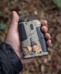 Waterproof Hunting Rangefinder With 5 To 900 Yards Range Fast Under 0.5 Seconds Readouts Camo Laser Distance Finder Angle And Scan Modes 6X Magnification Hunt Ready Archery Tool For Hunters in hand
