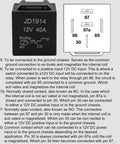 10 Pack 30 40 Amp 12V SPDT Relay Switch Waterproof 5 Pin For Automotive And Marine Use shown with diagram and labels