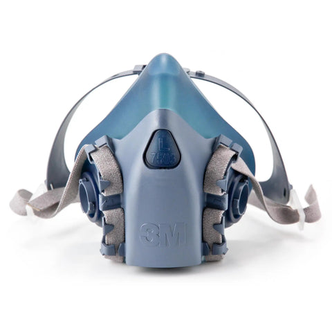 Your Go To Reusable Half Facepiece Respirator 7502 With NIOSH Approval, Cool Flow Valve, Integrated Dropdown Suspension, Bayonet Connections, Dual Airline Supplied Air Compatible, For Chemical Handling And Painting