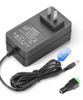 Go To 24V Power Supply 2A 48W AC to DC Adapter with 5.5x2.5mm Plug and 6.2ft Cable for LED Strip Lights and CCTV Cameras