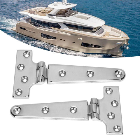 Beefy Heavy Duty 316 Stainless Steel T Shape Door Hinge For Marine Lids Hatches Compartments And Doors 6 By 3 Inch Hardware