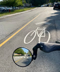 Big Bar End Mirror For E Bikes With Automotive Grade Glass Delivers Crystal Clear View On Left Or Right Fits Most 14.8 To 23 Mm