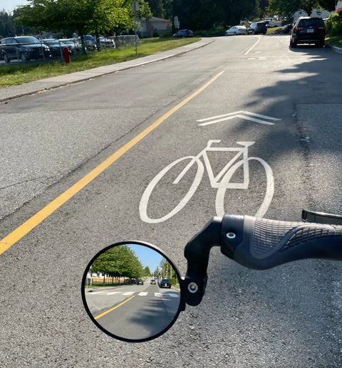 Big Bar End Mirror For E Bikes With Automotive Grade Glass Delivers Crystal Clear View On Left Or Right Fits Most 14.8 To 23 Mm