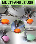 Multi-angle views of Magnetic Seam Guide Set For Sewing Machines Upgraded Polygonal Hemmer With Scale 3-Pack in use