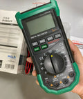 All In One 5 In 1 Auto Range Digital Multimeter With Lux Light Meter, Sound Level And Temperature Humidity Tester in hand