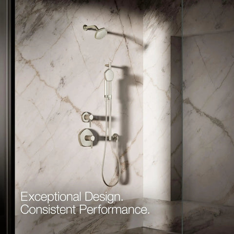 Single Function Handheld Showerhead With Katalyst Technology For Full Coverage Drench, Vibrant Brushed Nickel Finish