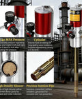 Professional Grade Heavy Duty Pneumatic Grease Pump With 16 Foot Straight Shooting Hose For 55 Gallon Drums and high-pressure features.
