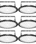 UFO LED High Bay Lights 6 Pack 300W 30000LM Waterproof Heavy Duty Industrial Bay Lighting 6500K Cool White For Warehouse Workshop