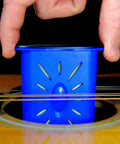 Premium Humidity Care System With Humitar And HumiReader 3 In 1 Digital Hygrometer placed inside a guitar for moisture control.