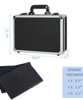 14 Inch Hard Shell Carrying Case Built Tough For Cameras Lenses Guns And Tech Featuring Impact Resistant Foam Insert and secure latches.