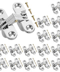 Heavy Duty Concealed Cabinet Hinge Kit Featuring Real Deal Stainless Steel Build And Complete Box Of Mounting Screws for smooth swing doors.
