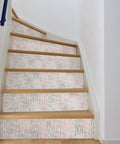 Stairs with Peel And Stick Pink And Grey Speckle Wallpaper For Walls Easy To Apply And Remove Repositionable And Residue Free