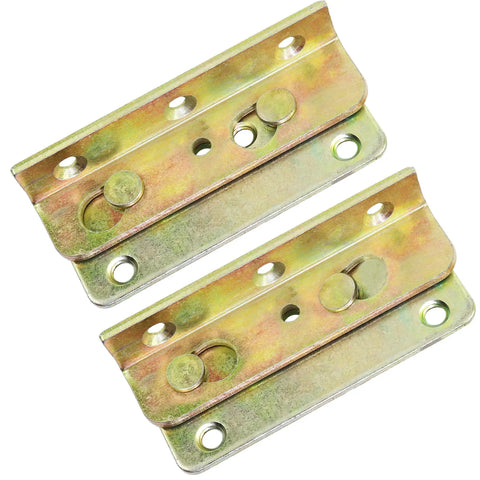Rock Solid No Mortise Bed Rail Brackets 4 Pack Hella Sturdy Rust Proof Iron Clips For Wood Beds No Sweat Assembly Tight Grip furniture hardware.