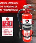 Beefy Rugged Heavy Duty Fire Extinguisher Mounting Bracket For 2.5 Lb And 5 Lb Extinguishers, Easy Install Wall Mount with decal
