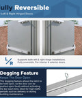 Heavy Duty Push Bar Panic Exit Device For Commercial Doors, Silver Finish, UL Listed Grade 1, ADA Compliant Emergency Exit Bar FS-750