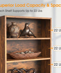 Straight Up Sturdy Five Tier Bookshelf Featuring Roomy Open Shelves For Prime Display And Zero Clutter Storage Plus High Quality Dope Living Room Decor Accents with decorative items on open shelves, showcasing load capacity.