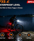 Cyclist using Type C Rechargeable LED Bike Front And Rear Light Set For Night Riding IPX6 Waterproof Safety Headlight And Taillight