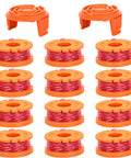 Worx Compatible Trimmer Spool Line Kit, 14 Pack 0.065 Inch Edger Spools Replacement For Weed Eater String Trimmers, Fits WG Series Models
