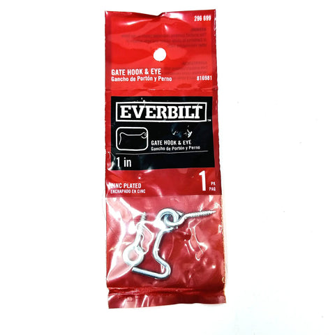 No Nonsense Heavy Duty Gate Hook And Eye Set With Dual Threaded Eyes Slick For Barn Doors Fence Closures And Cabinet Latches Built Tough With Durable Zinc Plated Steel Finish in 1 inch package.