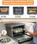 Person using Heavy Duty Stainless Steel Air Fryer Basket Replacement Tray in Foodi XL Oven for dehydration