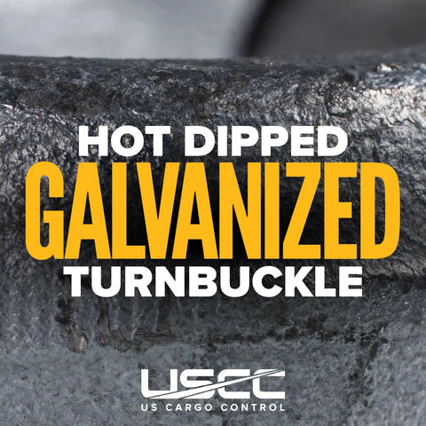 Close-up of Hot Dipped Galvanized Heavy Duty Turnbuckle, showcasing rugged texture for wire rope rigging and tensioning.